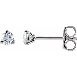 14K White Gold 1/5 CTW Lab-Grown Diamond Stud Earrings