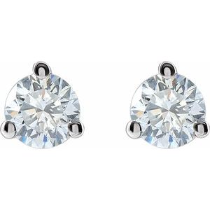 14K White Gold 1/4  CTW Lab-Grown Diamond Stud Earrings – image 2