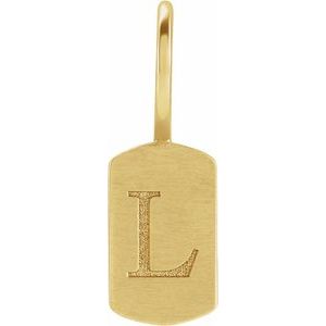 18K Yellow Gold-Plated Sterling Silver Engravable Dog Tag Charm/Pendant – image 4