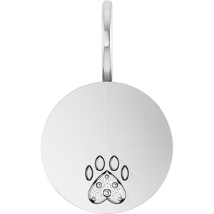 Platinum Engraved Cat Mom Paw Print Charm/Pendant Mounting