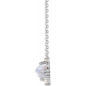 14K White Gold Natural Multi-Gemstone Scattered 16-18" Necklace