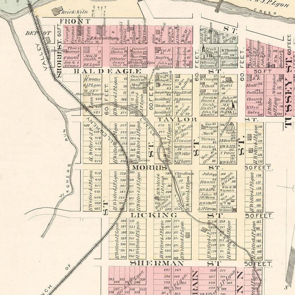 Vintage Map of Sligo, Pennsylvania 1877