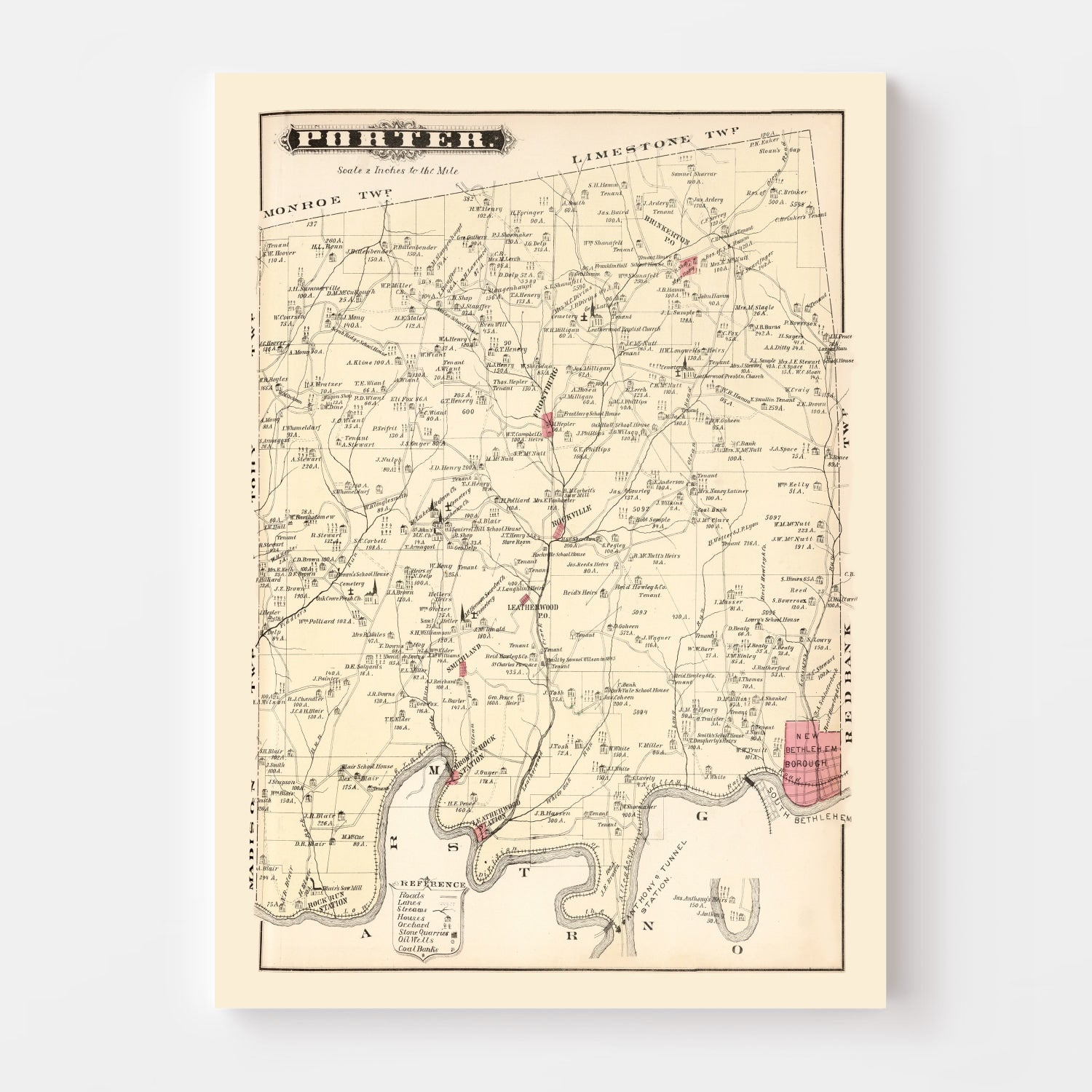 Vintage Map of Porter, Pennsylvania 1877