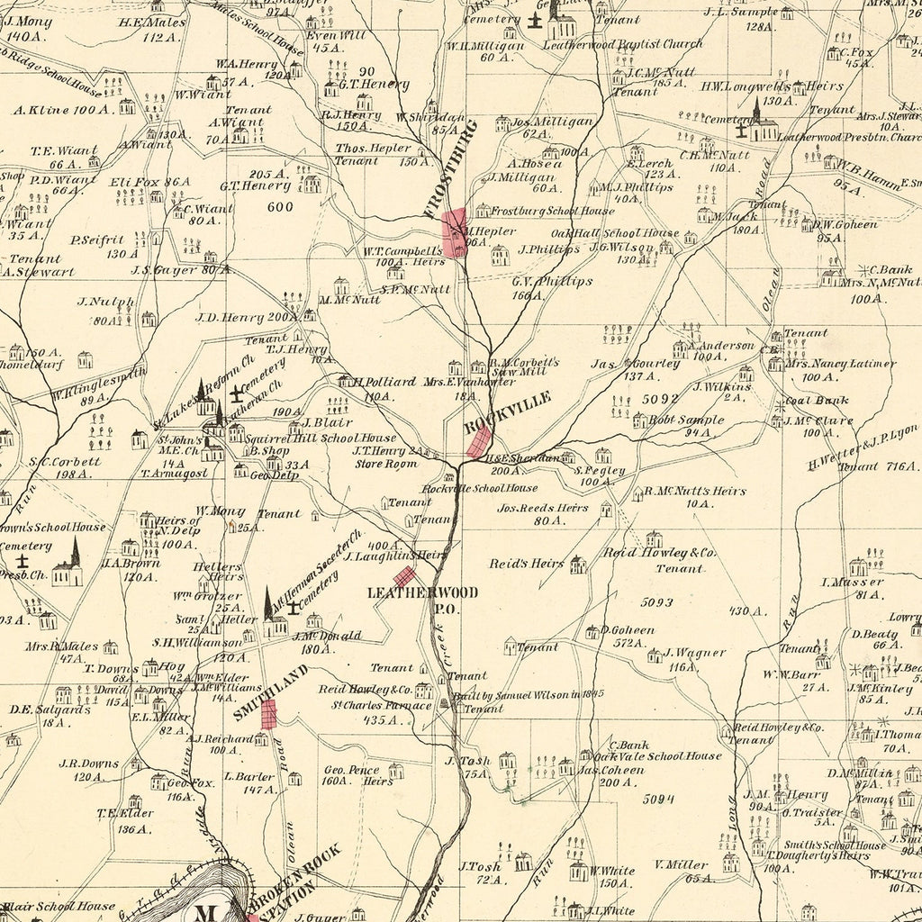 Vintage Map of Porter, Pennsylvania 1877