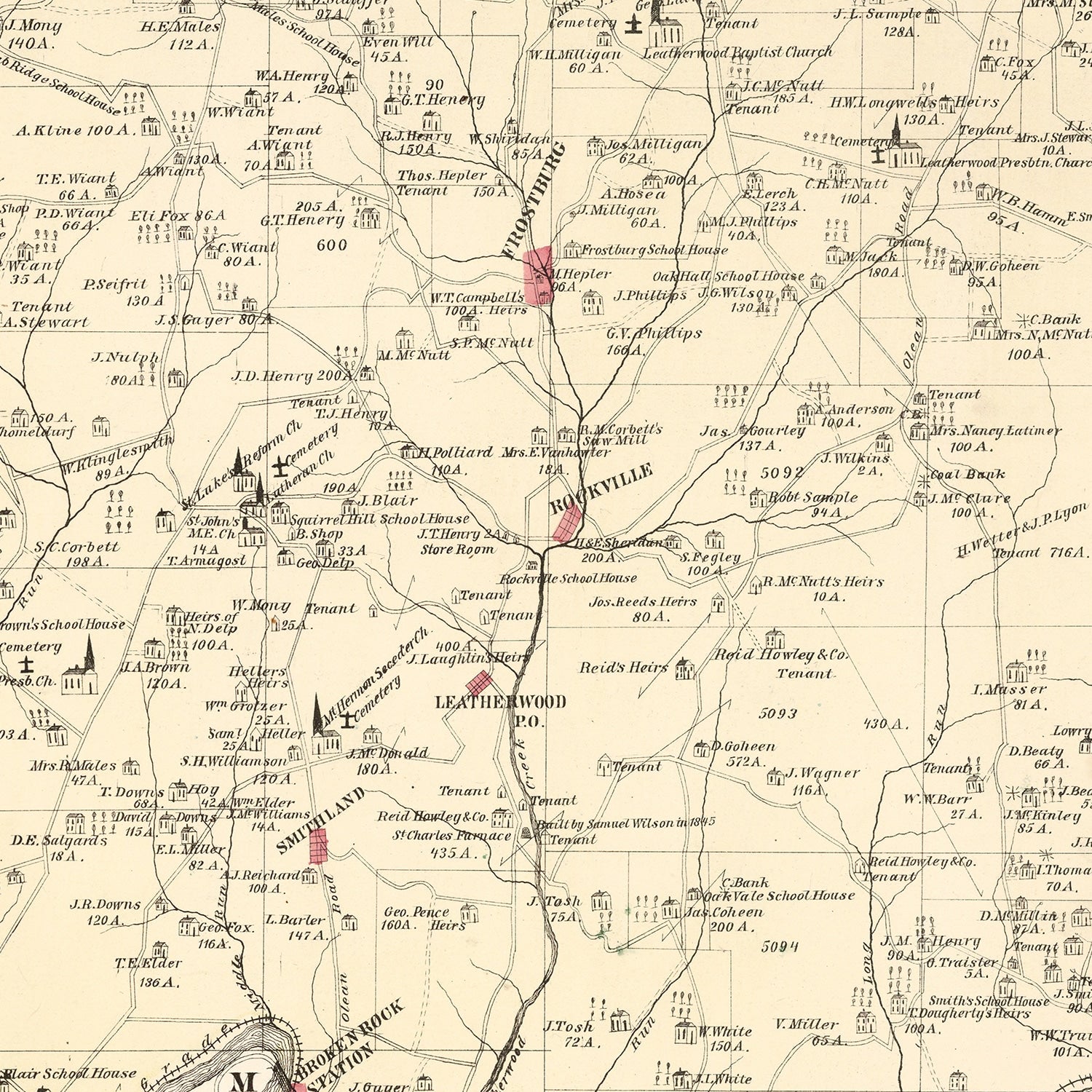 Vintage Map of Porter, Pennsylvania 1877