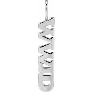 Platinum WWJD Charm/Pendant