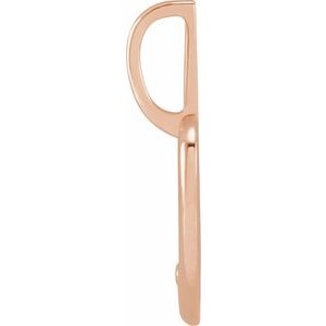 10K Rose Gold 1.7 mm Round Engravable Heart Charm/Pendant Mounting – image 2