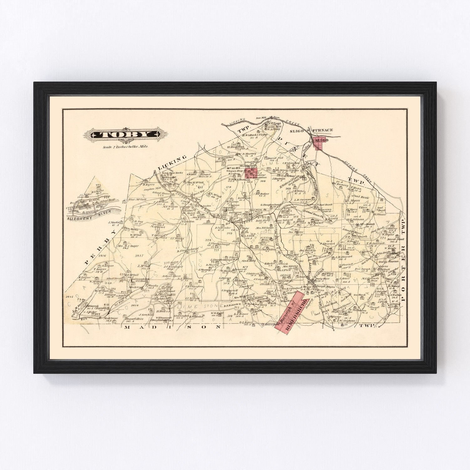 Vintage Map of Tory, Pennsylvania 1877