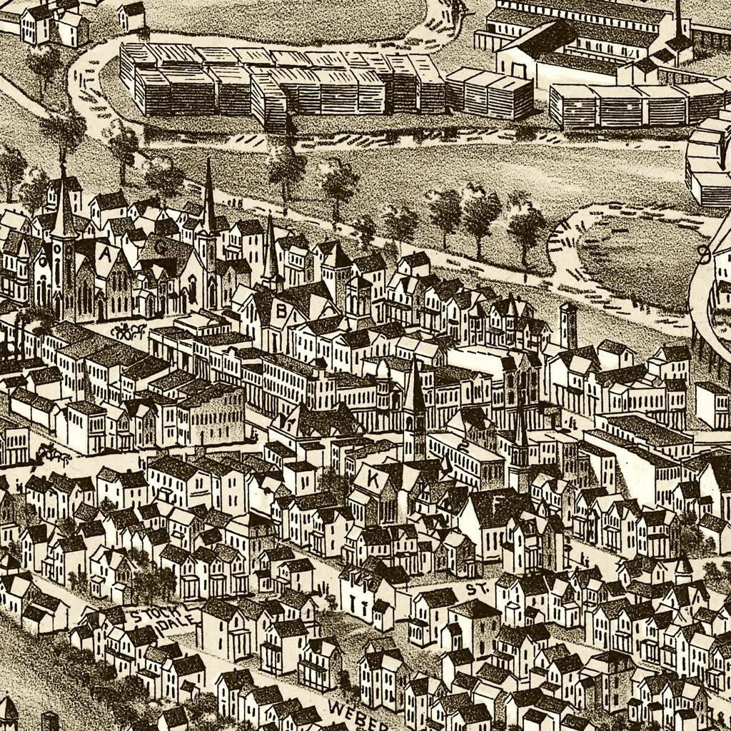 Vintage Map of Du Bois, Pennsylvania 1895