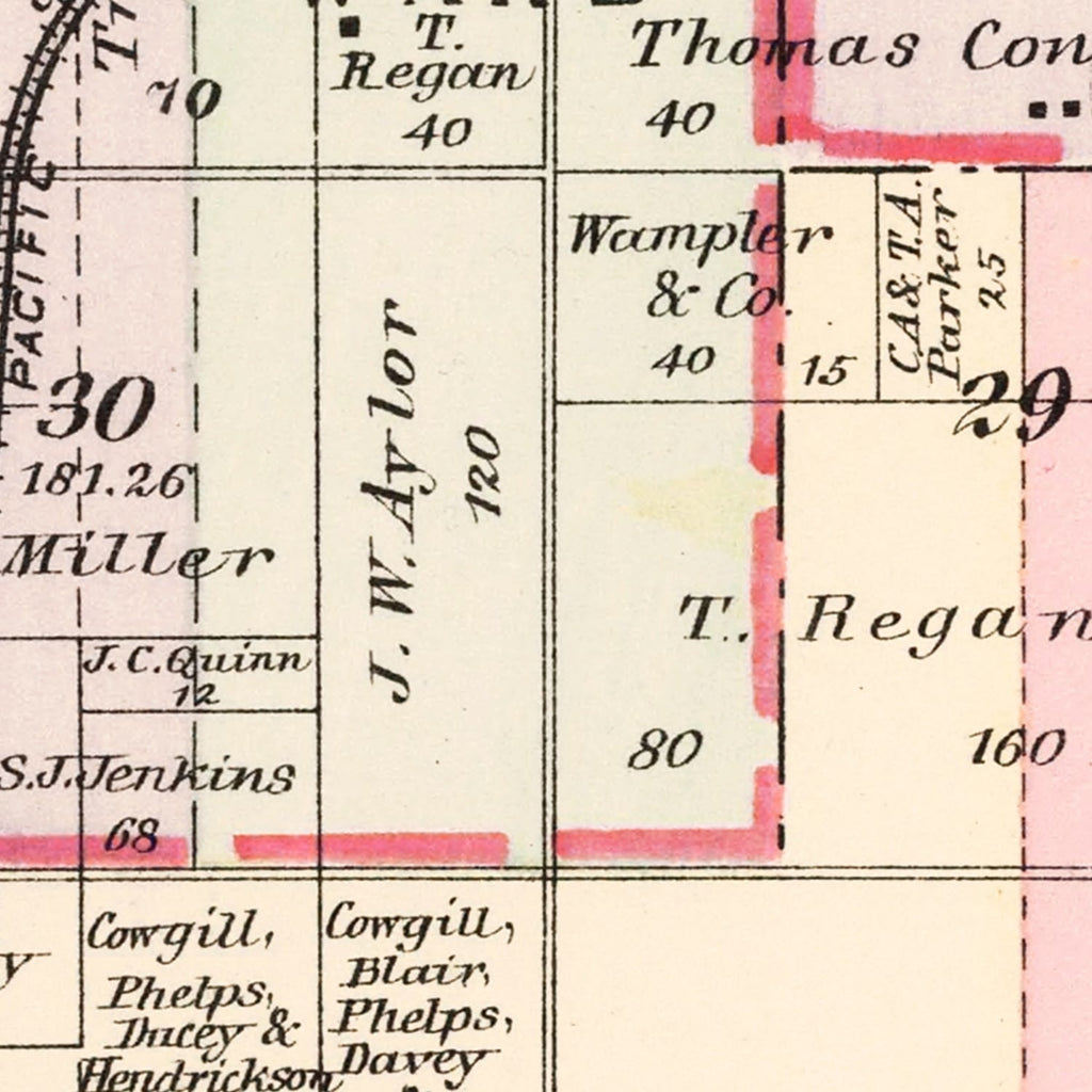 Vintage Map of Joplin Township, Jasper County, Missouri 1895