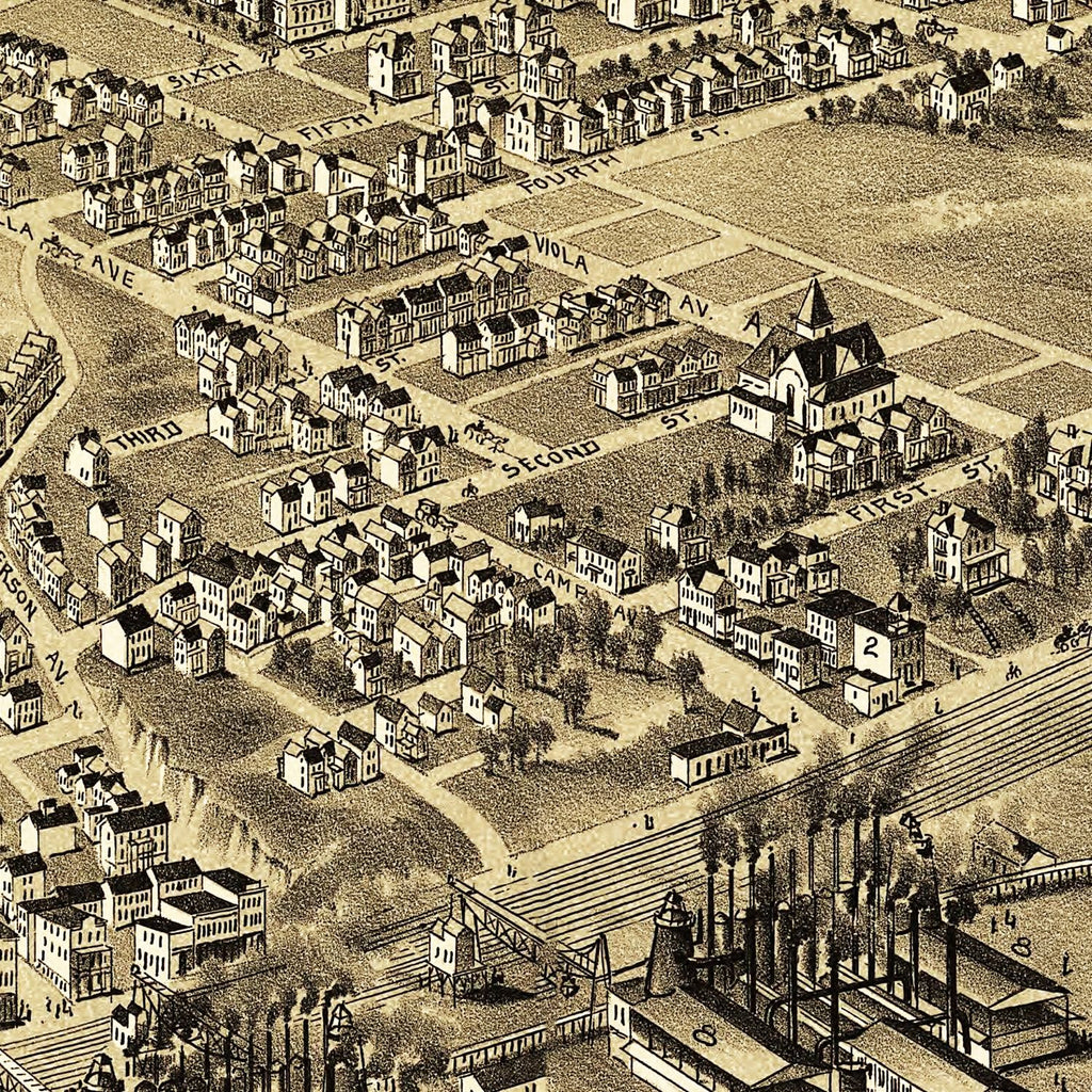 Vintage Map of Duquesne, Pennsylvania 1897
