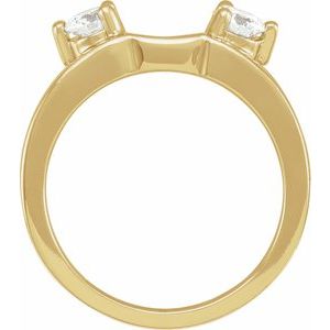 14K Yellow 1/5 CTW Natural Diamond Wrap-Style Ring Enhancer