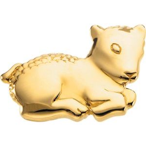 14K Yellow Gold Lamb Brooch