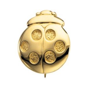 14K Yellow Gold Ladybug Brooch