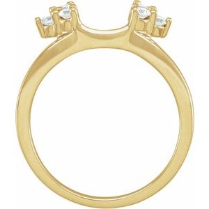 14K Yellow 1/4 CTW Natural Diamond Wrap-Style Enhancer Ring