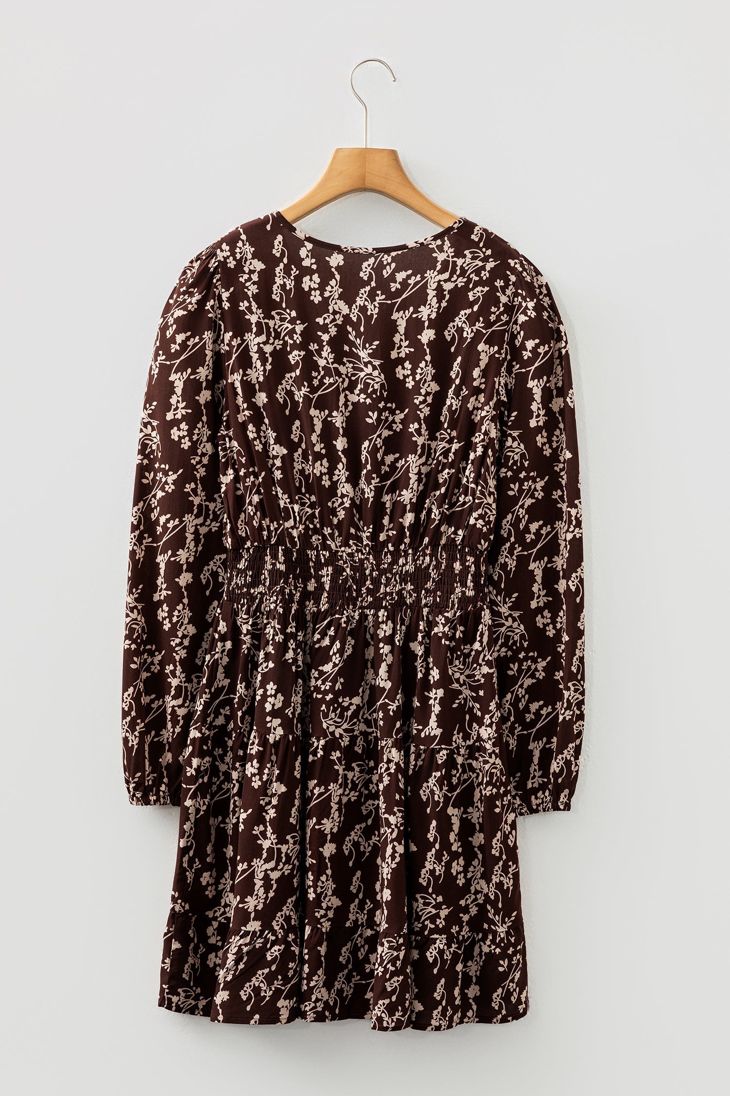 Ditsy Floral Long Sleeve Flared Mini Dress