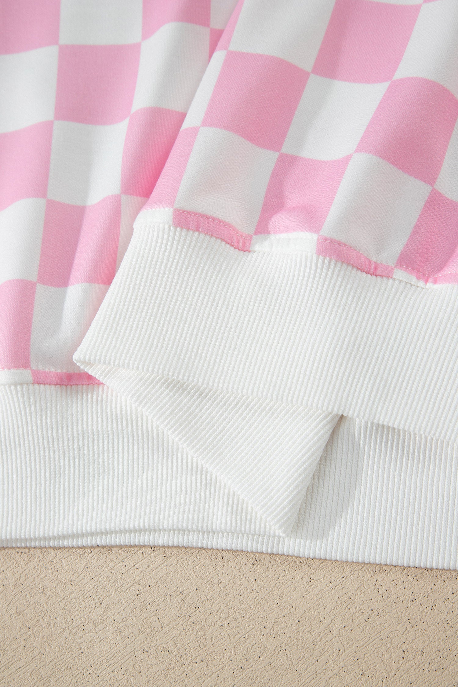 Checker Colorblock Mock Neck Top & Short Set