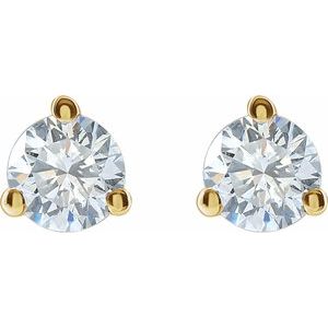 14K Yellow Gold 1/2 CTW Lab-Grown Diamond Stud Earrings – image 2