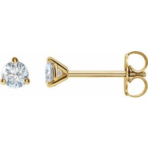 14K Yellow Gold 1/4  CTW Lab-Grown Diamond Stud Earrings
