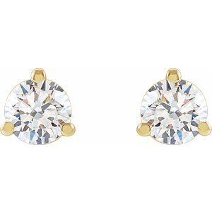 14K Yellow Gold 1/8 CTW Lab-Grown Diamond Stud Earrings – image 2