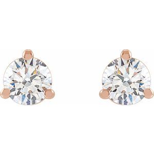 14K Rose Gold 1/3 CTW Lab-Grown Diamond Stud Earrings – image 2