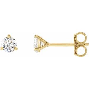 14K Yellow Gold 1/8 CTW Lab-Grown Diamond Stud Earrings