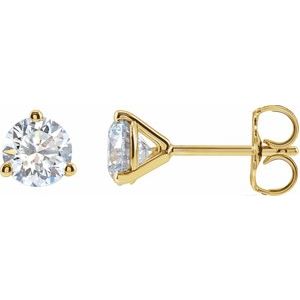14K Yellow Gold 1 1/5 CTW Lab-Grown Diamond Stud Earrings