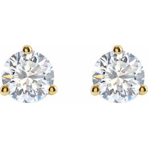 14K Yellow Gold 1 CTW Lab-Grown Diamond Stud Earrings – image 2