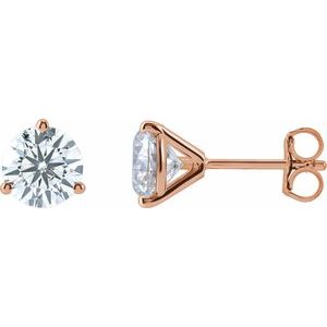 14K Rose Gold 3 CTW Lab-Grown Diamond Stud Earrings