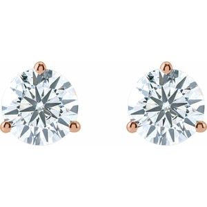 14K Rose Gold 2 1/2 CTW Lab-Grown Diamond Stud Earrings – image 2
