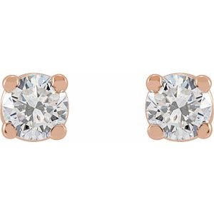 14K Rose Gold 1/3 CTW Lab-Grown Diamond Earrings – image 2