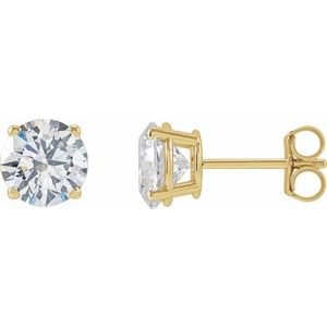 14K Yellow Gold 2 CTW Lab-Grown Diamond Earrings