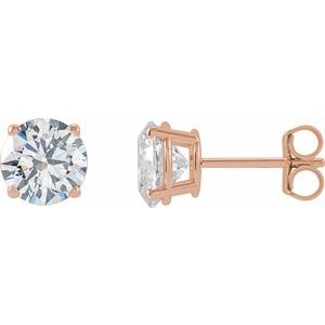 14K Rose Gold 3 CTW Lab-Grown Diamond Earrings
