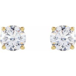 14K Yellow Gold 1 1/4 CTW Lab-Grown Diamond Earrings – image 2
