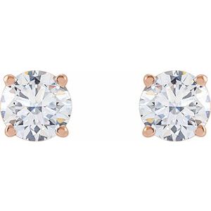 14K Rose Gold 1 1/4 CTW Lab-Grown Diamond Earrings – image 2