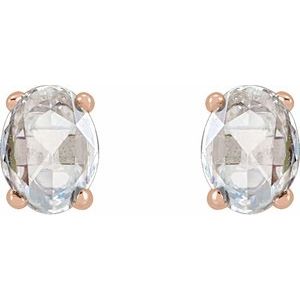 14K Rose Gold 1/5 CTW Rose-Cut Natural Diamond Earrings – image 2