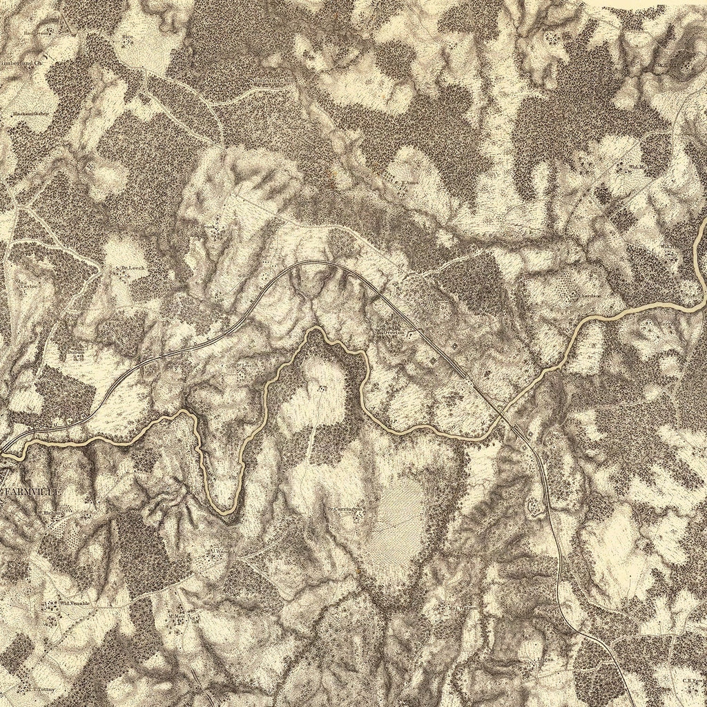 Vintage Map of the Battle of High Bridge & Farmville, 1869