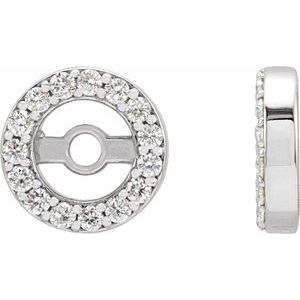 Platinum .08 CTW Natural Diamond Earring Jackets with 3.6 mm ID