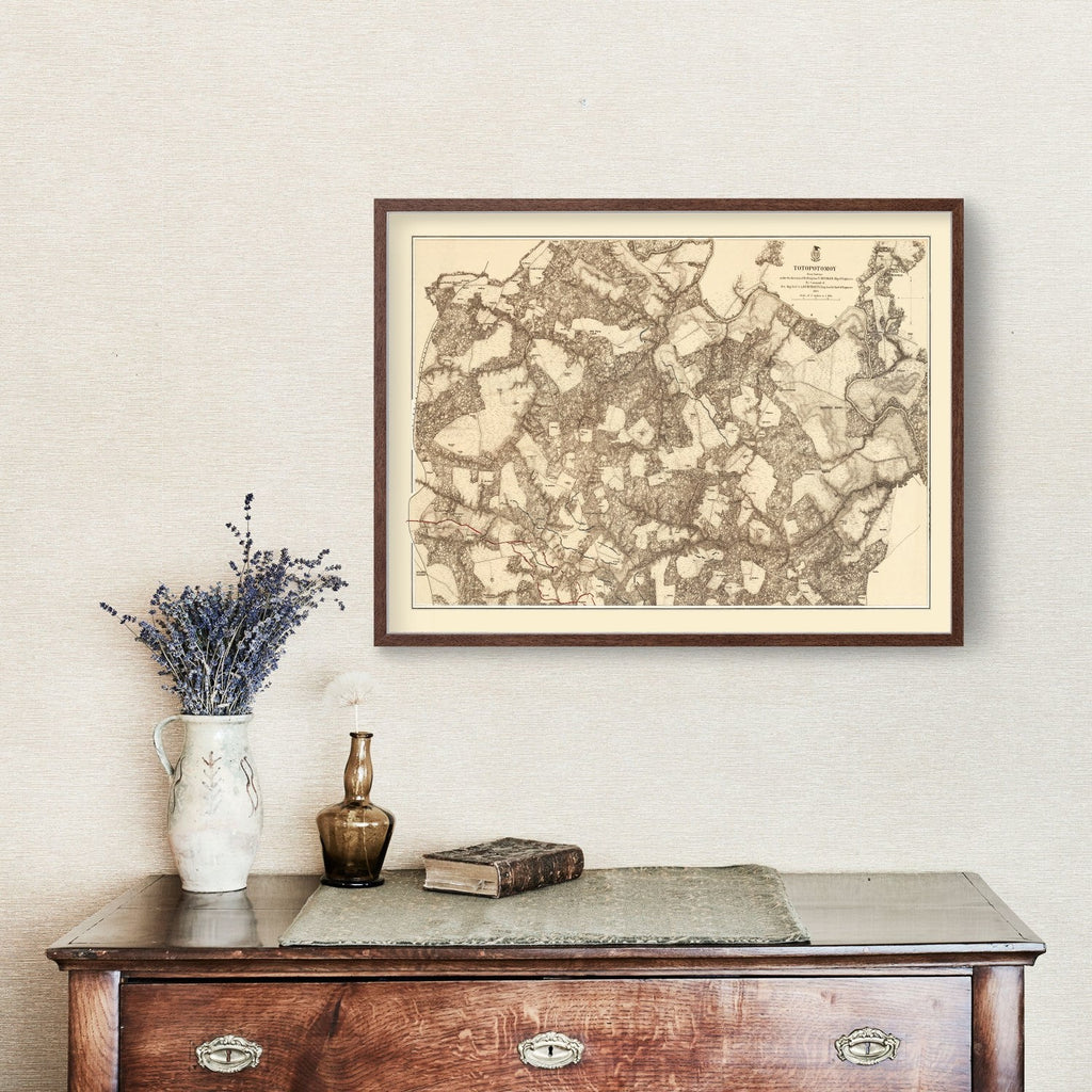 Vintage Map of the Battle of Totopotomoy, 1869
