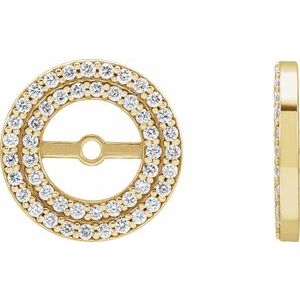 14K Yellow Gold 1/5 CTW Natural Diamond Earring Jackets