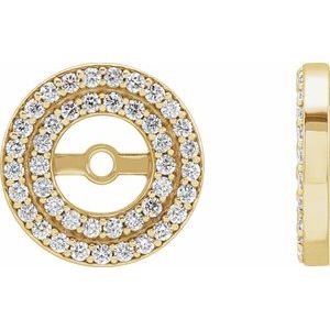 14K Yellow Gold 1/4 CTW Natural Diamond Earring Jackets