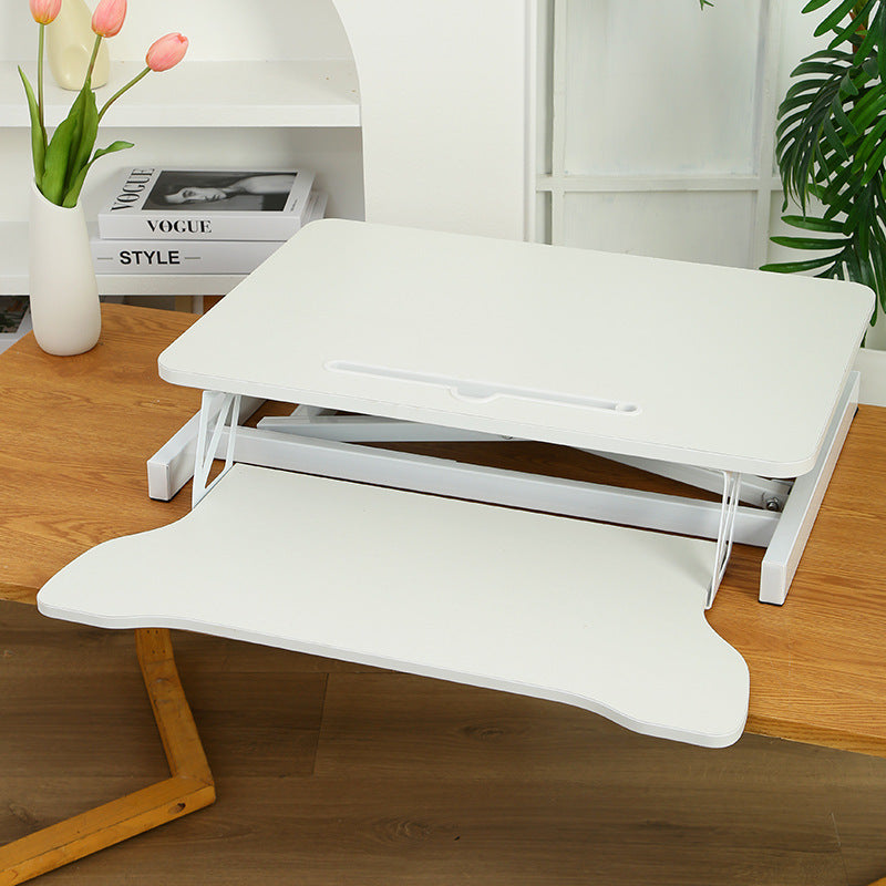 32 Inch Desk Converter, Height Adjustable Sit to Stand Riser, Dual Monitor and Laptop Workstation with Wide Keyboard Tray, Standing Computer Desk, WHITE ( BACK TO SCHOOL )