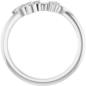 Platinum 1/6 CTW Lab-Grown Diamond Contour Band