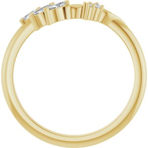 14K Yellow 1/6 CTW Lab-Grown Diamond Contour Band