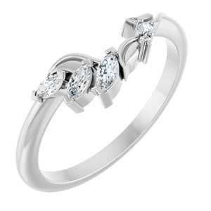 Platinum 1/6 CTW Lab-Grown Diamond Contour Band