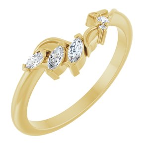14K Yellow 1/6 CTW Lab-Grown Diamond Contour Band