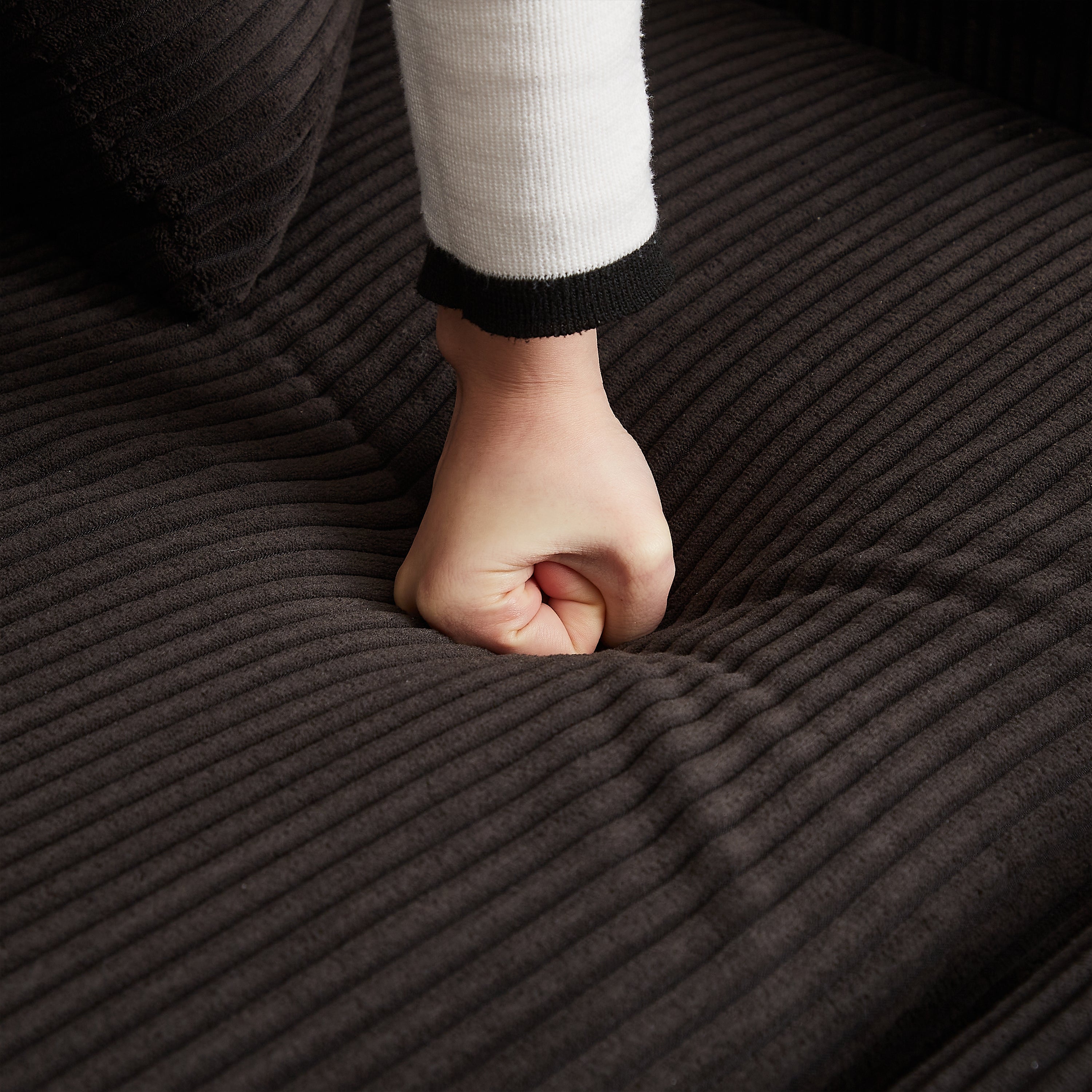 Luxe Oversized L Shaped Sofa with Chaise,Comfy Corduroy L Shaped Sectional Couches with 8 Pillows and Two Armrest storage space,Soft Fluffy Upholstered Sofa Bed for Living Room Apartment Bedroom