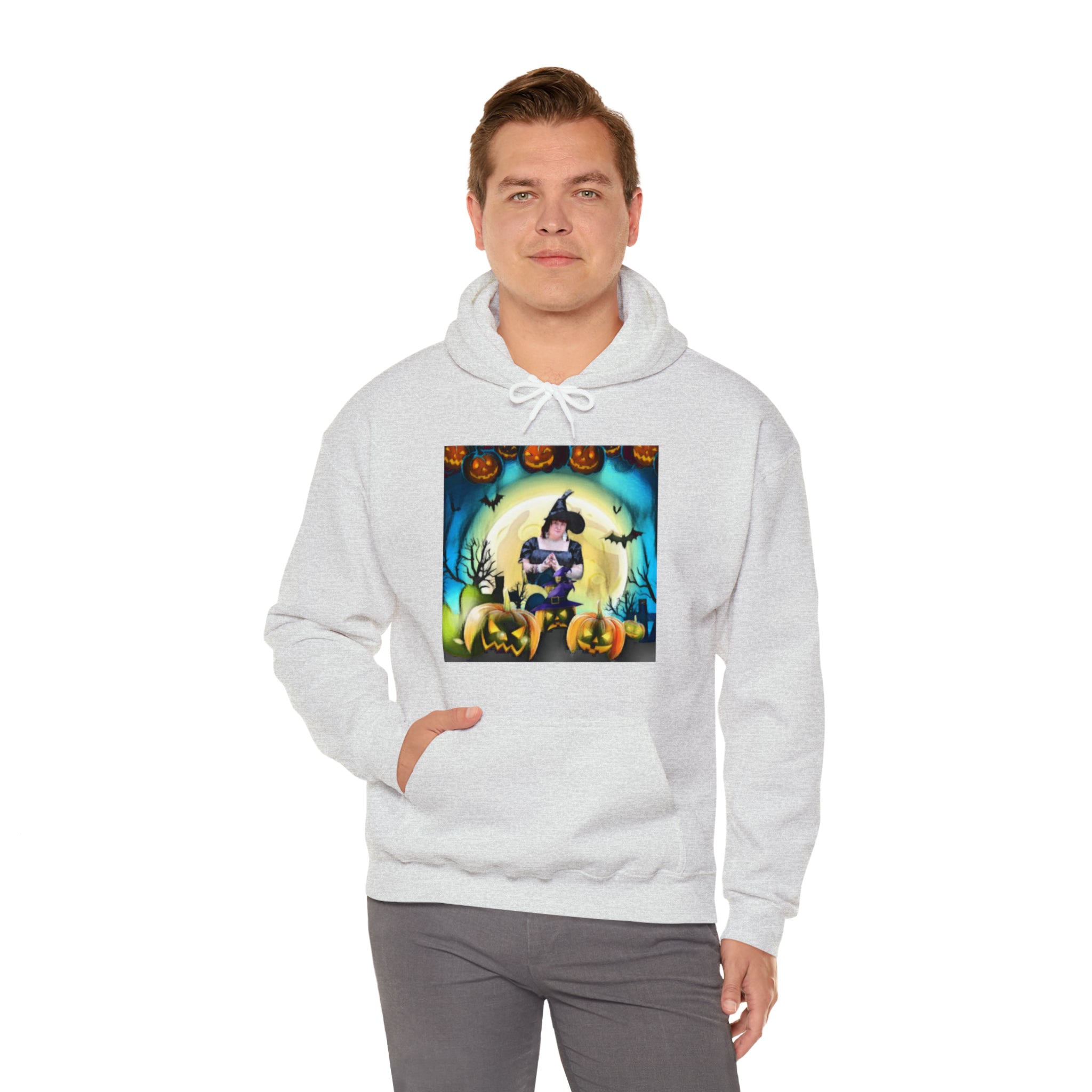 Scary Witch Unisex Heavy Blend™ Hooded Sweatshirt up to 5XL