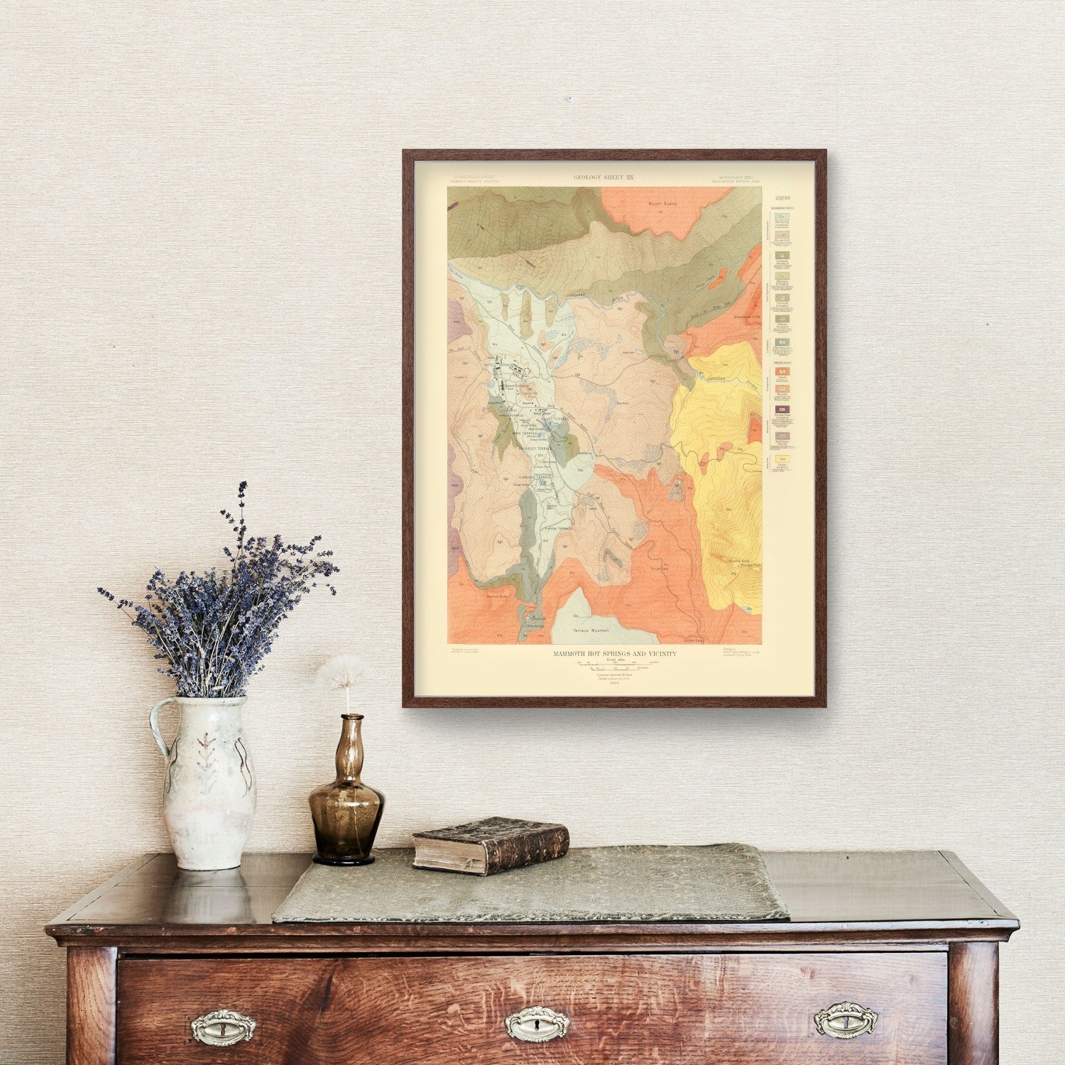 Vintage Map of Mammoth Hot Springs 1904