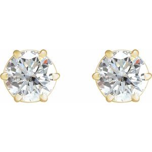 14K Yellow Gold 1 1/2 CTW Natural Diamond Stud Earrings – image 2